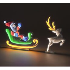5029936993724 1 SnowTime Santa Sleigh Light Up Infinity Christmas Decoration.jpg